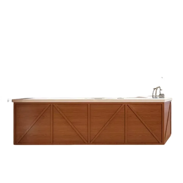 #￥Vintage Industrial Style Bar Counter L-Shaped Corner Cashier Desk for Coffee Shop Cafe and Milk Tea Bar