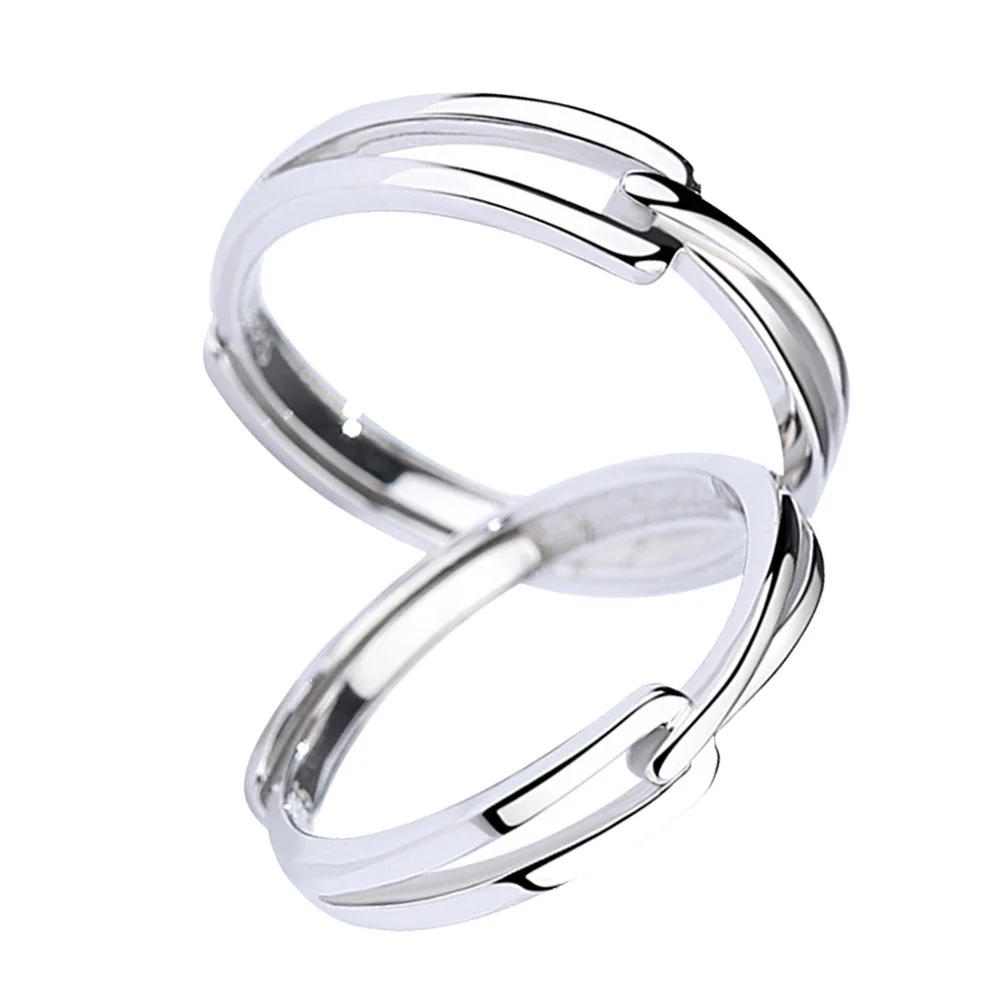 مجموعة خواتم للأزواج مكونة من زوج واحد من خواتم الأصابع الرقيقة العصرية للجنسين، ملابس مريحة، لمسة نهائية من النحاس الفاخر المصقول، إكسسوار يومي