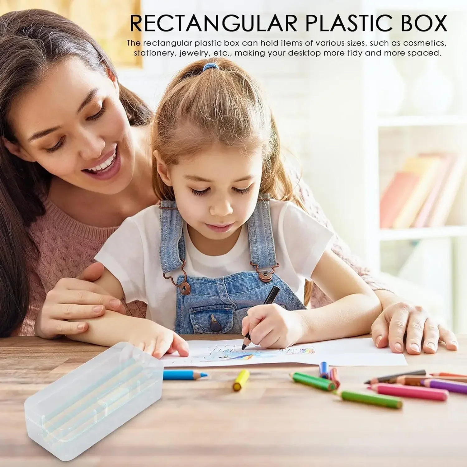 SDZYTransparent Boxes Gifts | Clear Organizer Box Lid | Storage Container Drawers | Rectangular Storage Accessories, Clear Stora