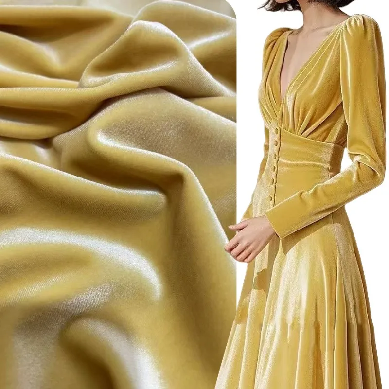 fleece 350g stretch golden velvet light luxury dress autumn and winter fashion suit sweatshirt fabric