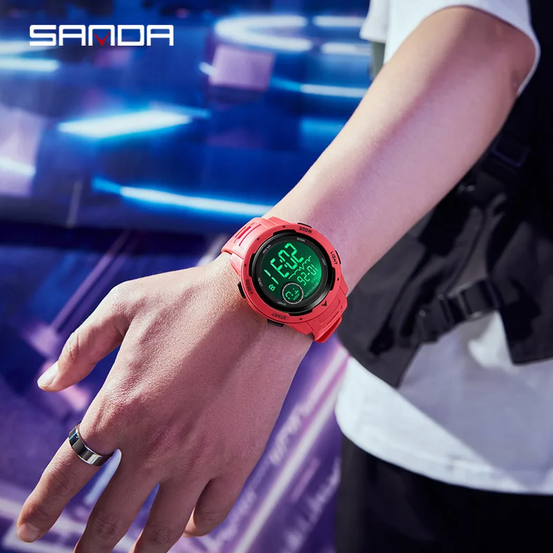 ANDA2125 Luxury Brand Multi functional Luminous LED Digital Watch Sport 50m Waterproof Watch Men's Junior Electronic Watch