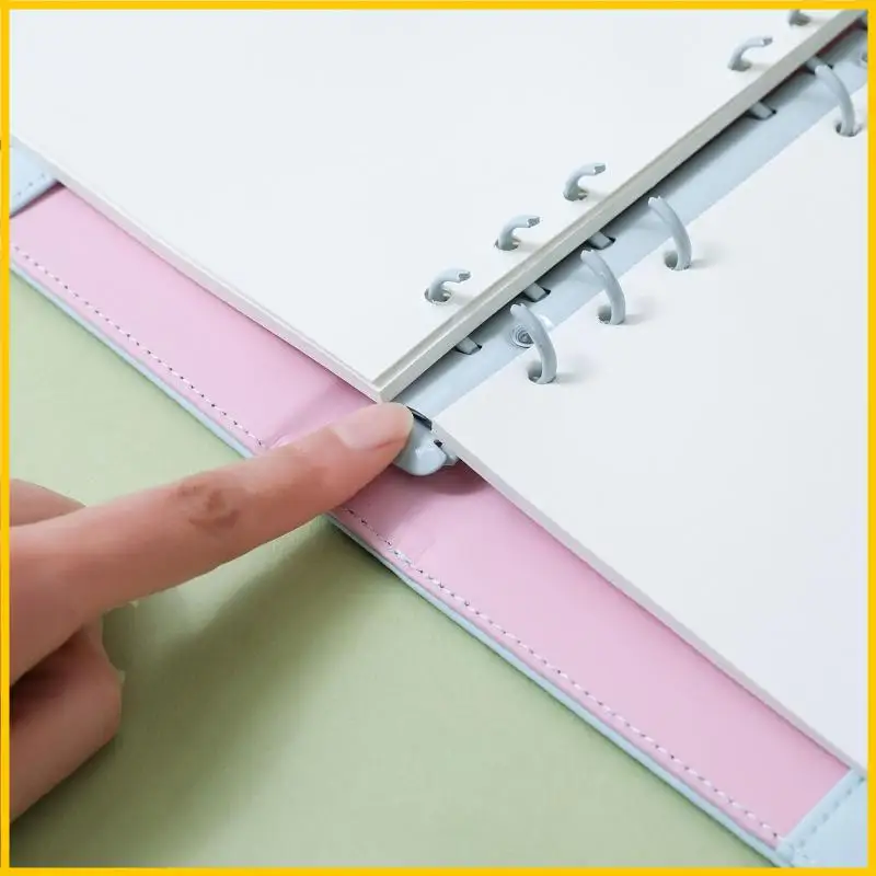 PU Leather Notebook 6 غطاء رنين الغلاف الداخلي مع ميزانيات إغلاق المشبك المغناطيسي الموثق لمكتب المدرسة