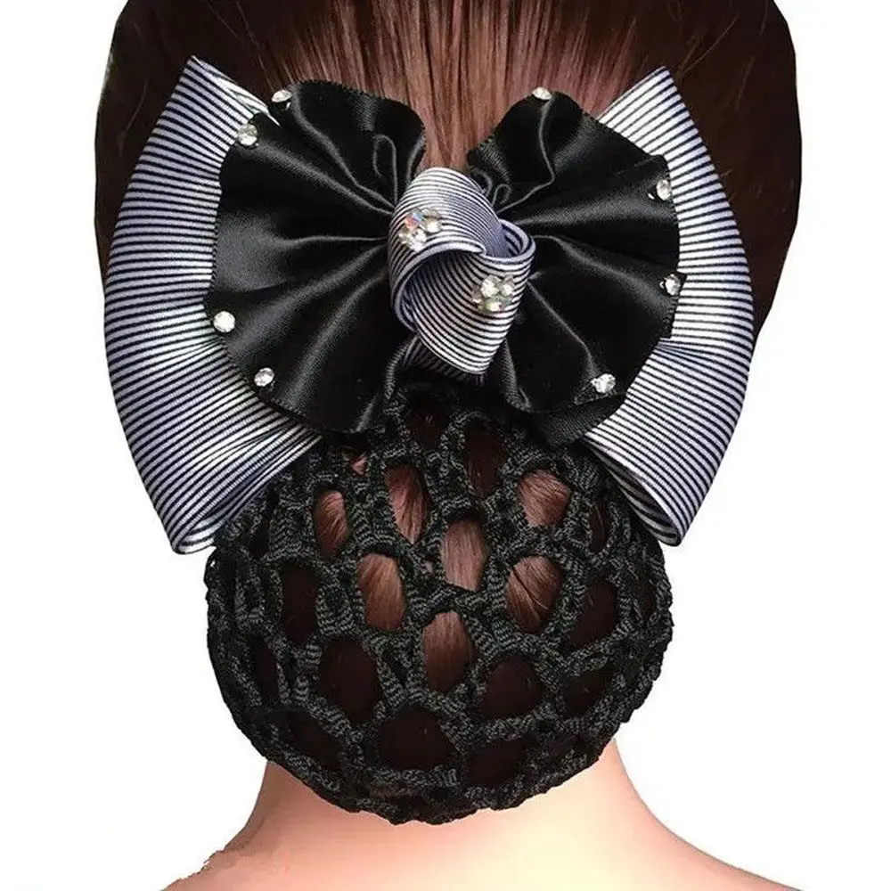 

Gift Trendy Bow Elegant Cloth Headdress Korean Syle Headwear Mesh Snood Women Hairpin Hairnet