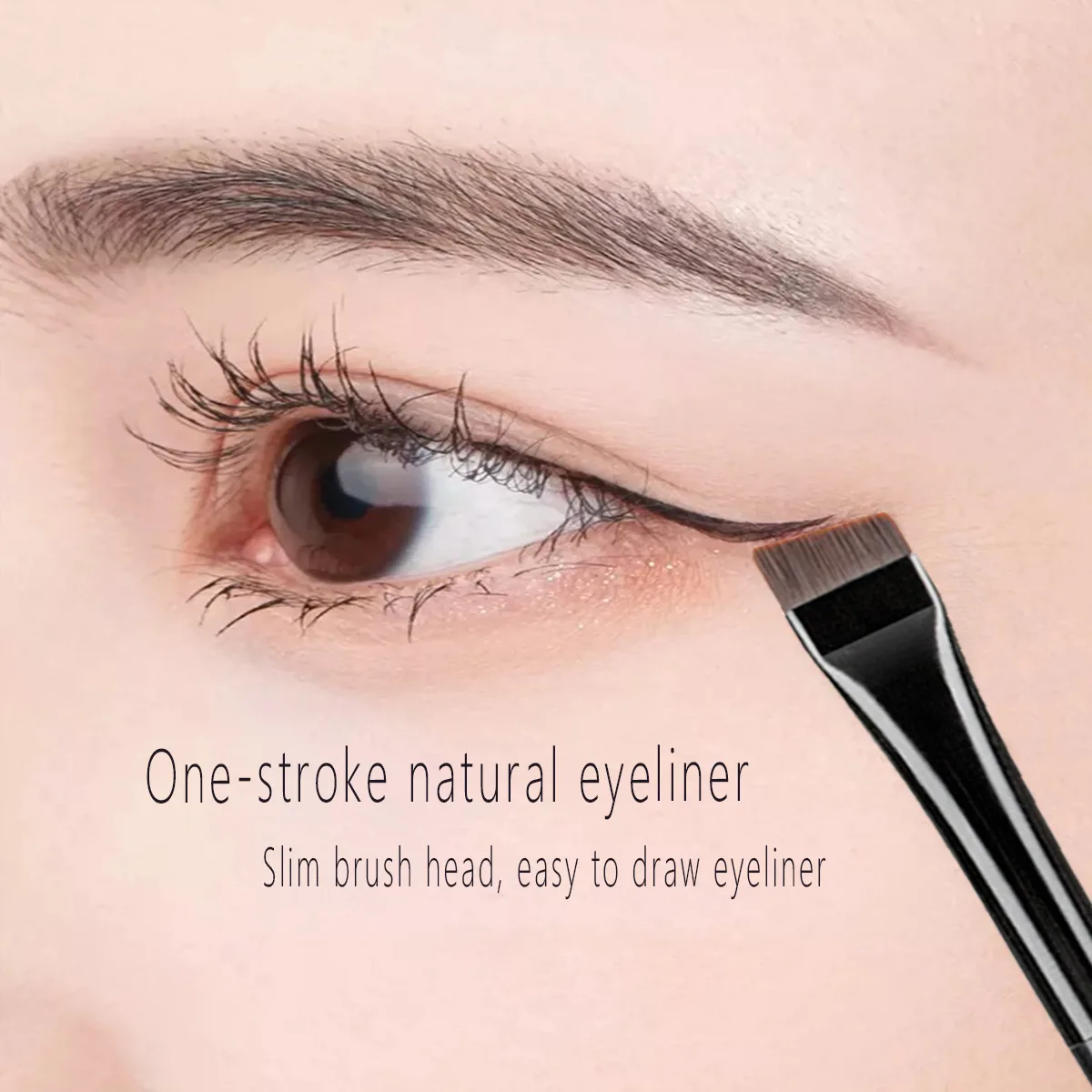 3Pcs Ultra Thin Blade Eyebrow Eyeliner Brush Set Soft Bristle Angled Flat For Brow Liner Concealer Eye Detail Makeup Tools