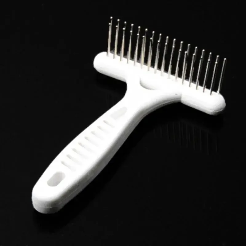 White Rake Comb for Dogs Brush Short Long Hair Fur Shedding Remove Cat Dog Brush Grooming Tools Pet Dog Supplies