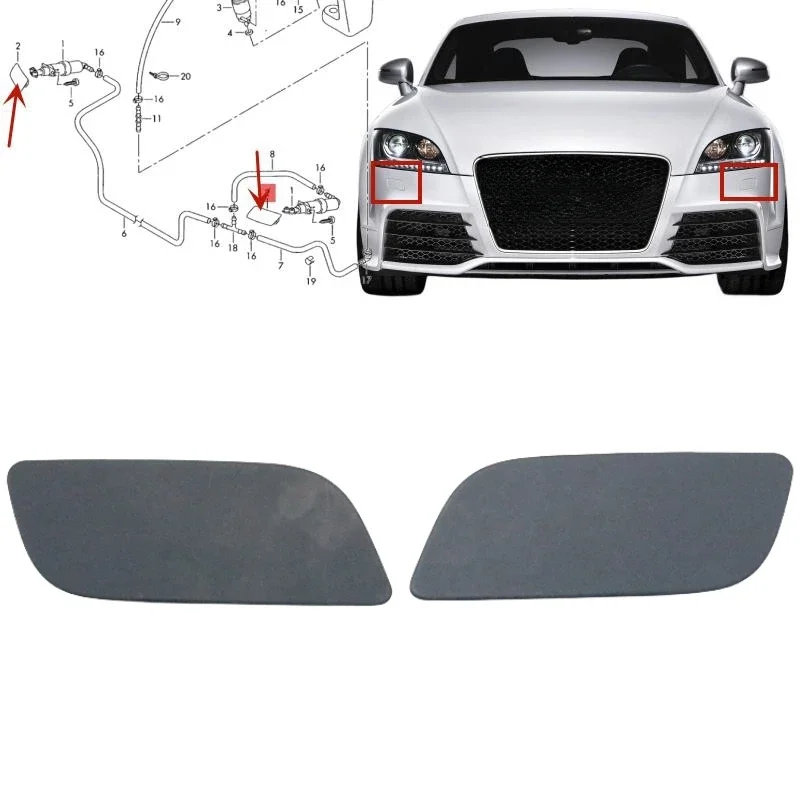 

Unpainted Front Bumper Headlamp Washer Spray Nozzle Cover Cap For Audi TT TTS 8J3 8J9 2007-2014 8J0807753