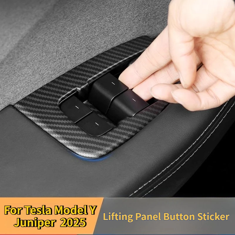 

For Tesla Model Y Juniper 2025 Car Window Control Panel Protective Patch Window Switch Lifting Panel Button Patch Accessories