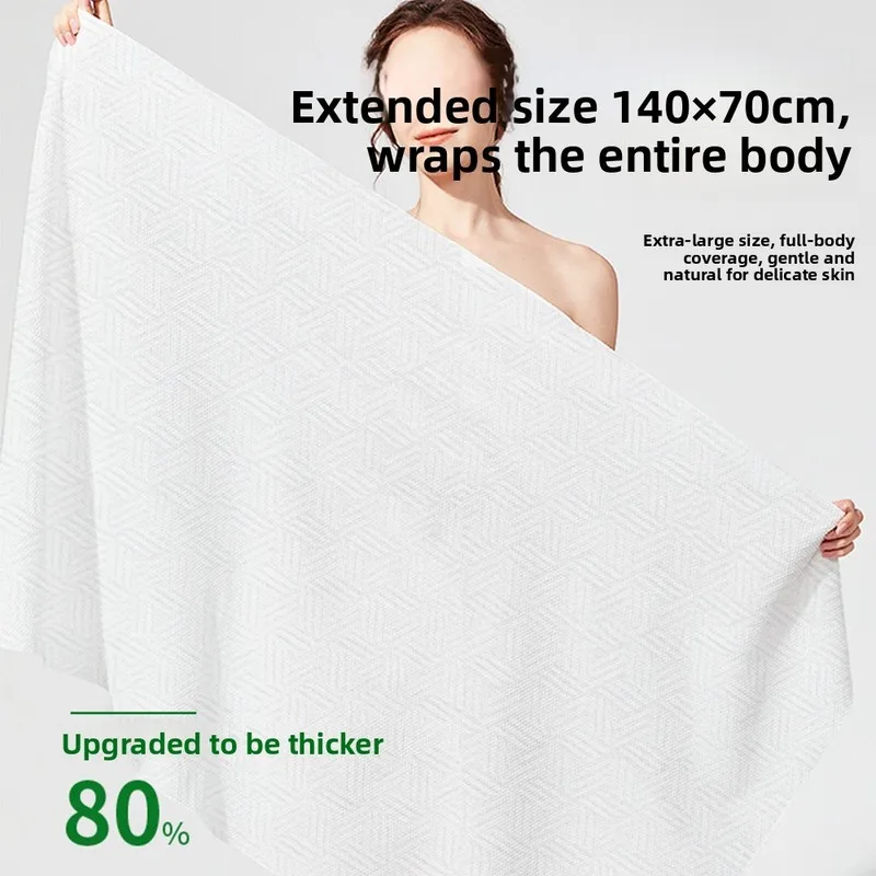 fiber disposable bath towels, individually packaged travel, thickened design suitable tourism and hotels.