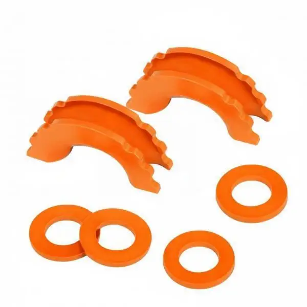 Trailer Hitch Cover Orange PVC D Ring Shackle Protector Set Washer Kit for Recovery and Towing Use