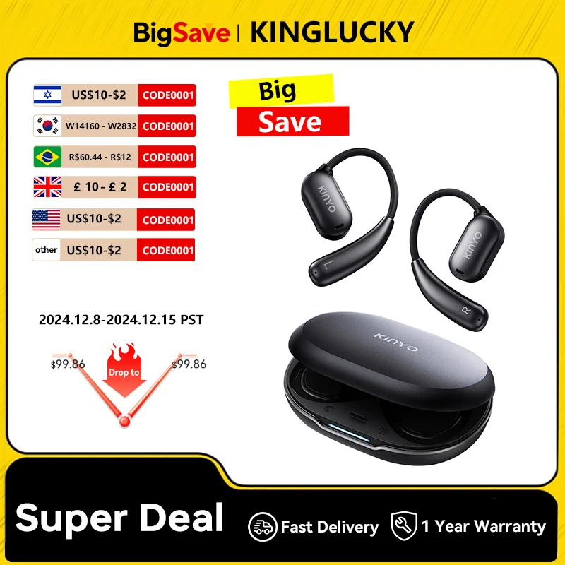 Kinglucky i39  bluetooth headset wireless headset Original True Wireless Bluetooth 6.0 Headset  HIFI Stereo Sport Earbuds