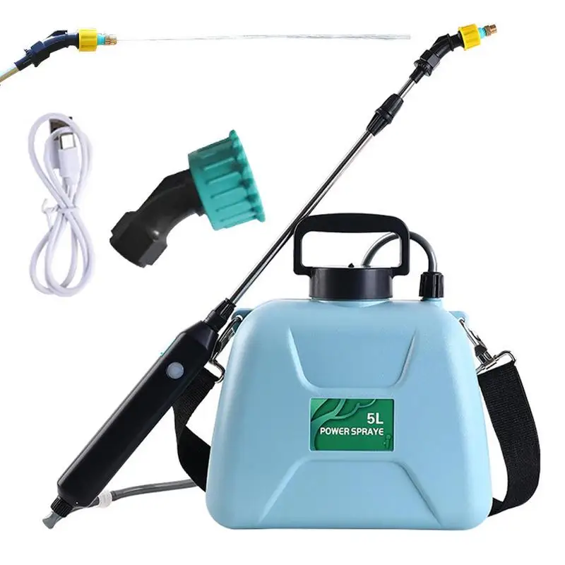 Battery Powered Sprayer Adjustable Irrigation Tool With USB Rechargeable Handle with Shoulder Strap For Cleaning Garden And Lawn