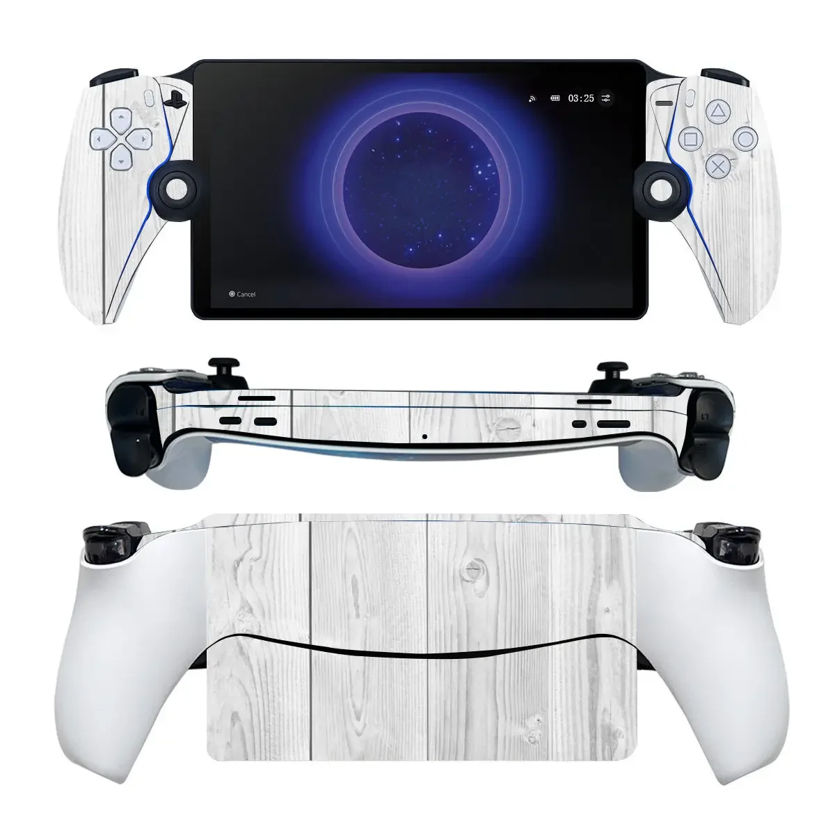 Wood Grain Style for PS Portal PVC Skin Sticker Matte Durable Anti-Bubble Scratch-Resistant Console Decal