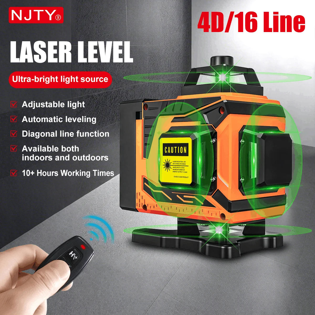 Laser Level 4D 16 L…