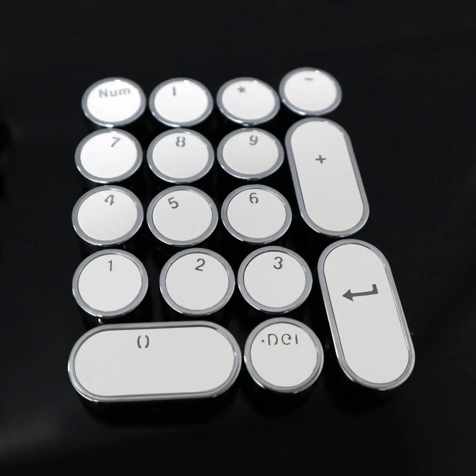 Minimal Black and White PBT Keycaps Custom Set Cute Novelties Backlit Compatible for Cherry MX