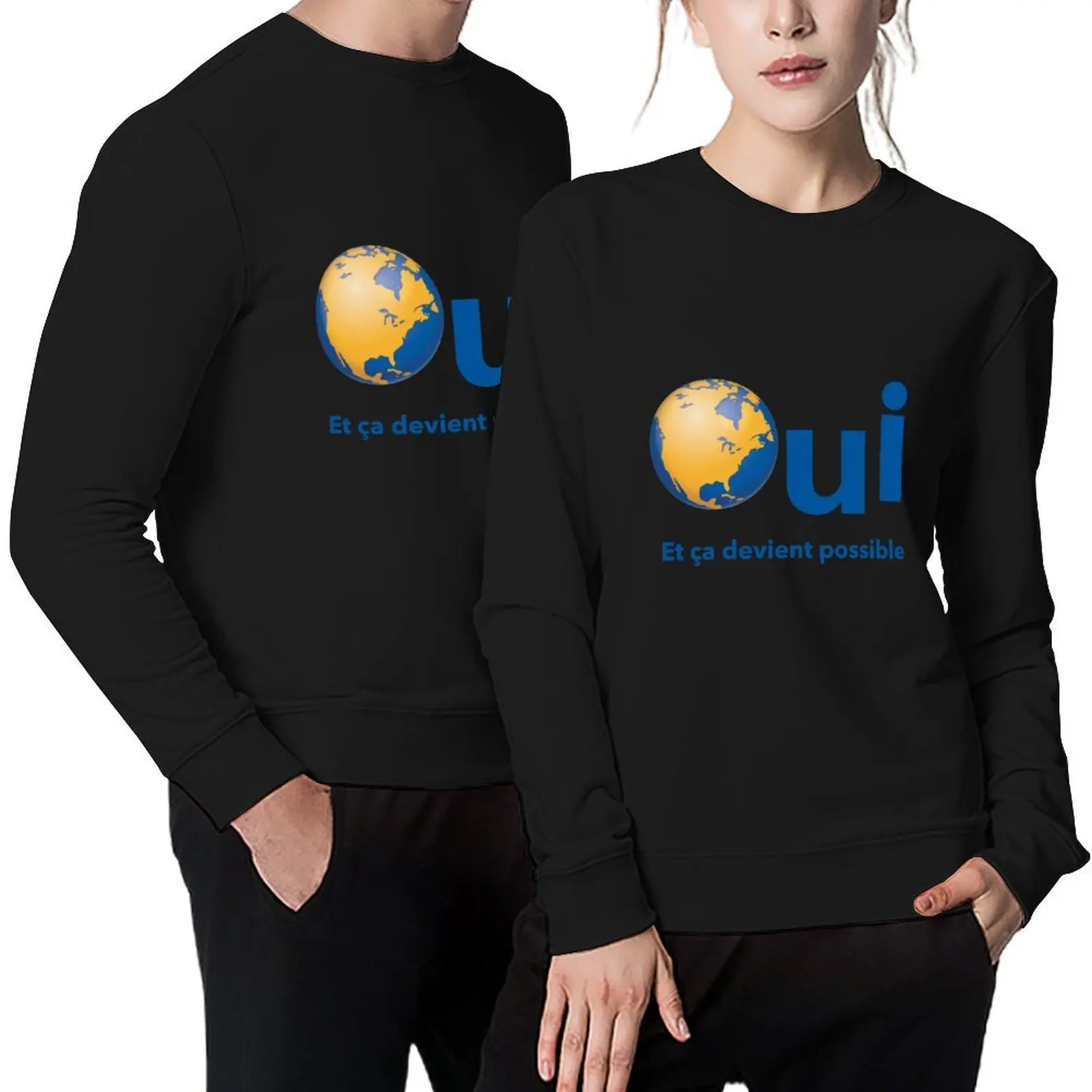 

Oui Quebec Referendum 1995 yellow poster sticker with earth Qc PQ OUI et a devient possible Québec HD HIGH QUALITY ONL Pullover