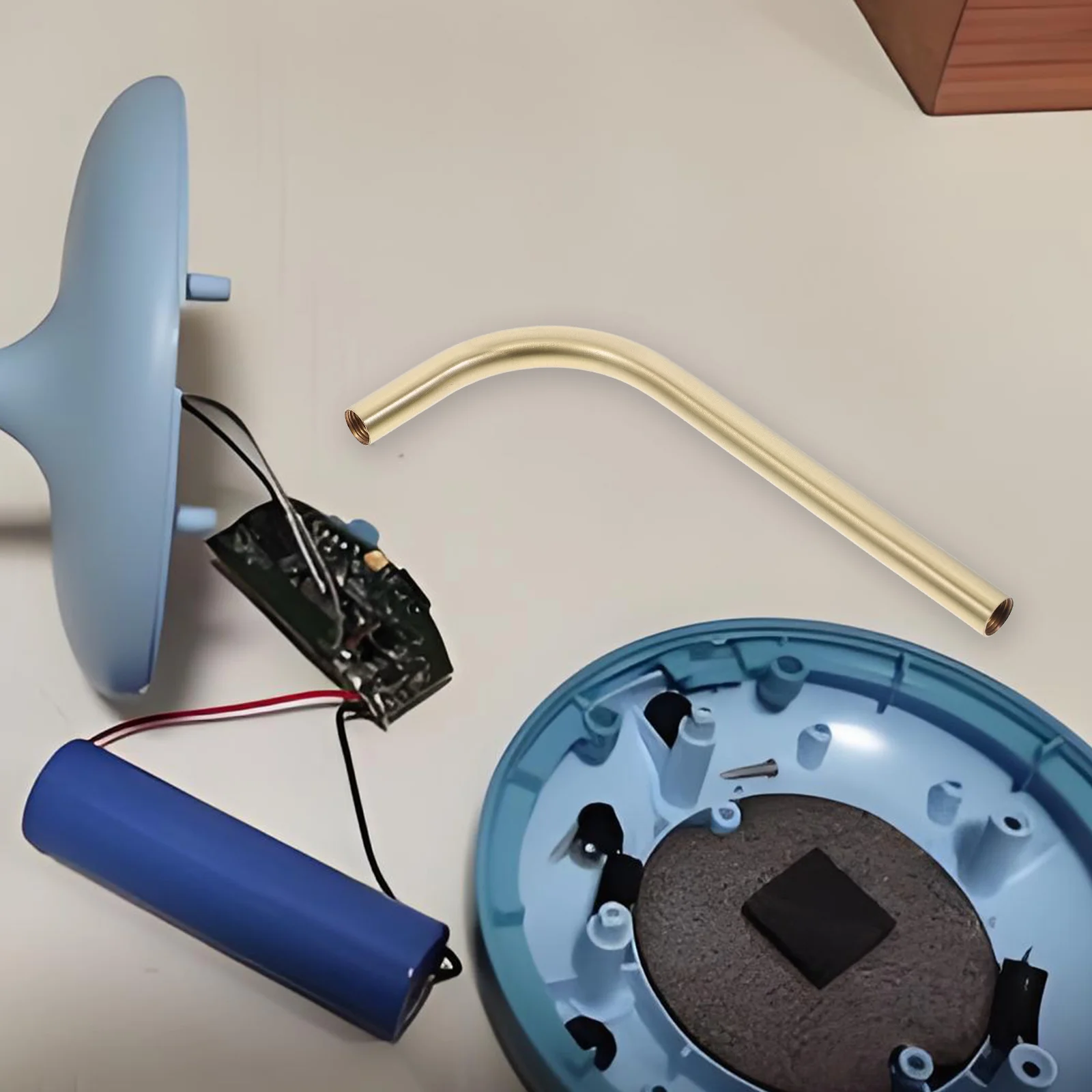 جذع مصباح نقي منحني الجدول مصباح تمديد استبدال المعادن ملحق DIY إصلاح جزء تركيبة إضاءة أسفل قضبان #6