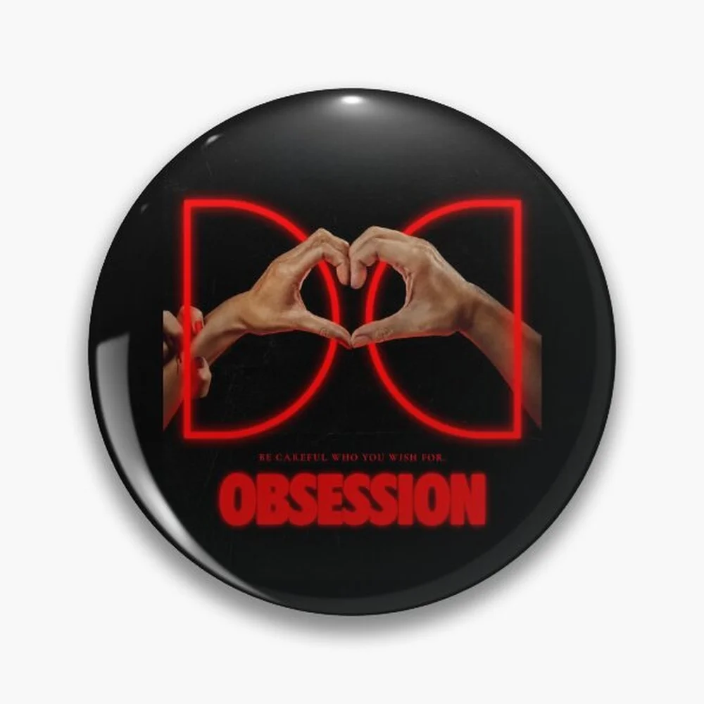 Obsession Movie Pin Holographic Star Heart Pin Brooches Laminated Button Fashion Accessory