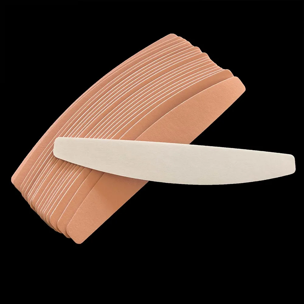 1Set(20 Pcs) Removalble Pads  Replacement Sandpaper Pads Halfmoon Shape Nail File