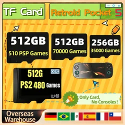 For Retroid Pocket 5 Portable Handheld Game TF Card Memory Card Popular Classic Retro Game Video Game PS2 PSP 3DS Android Gift