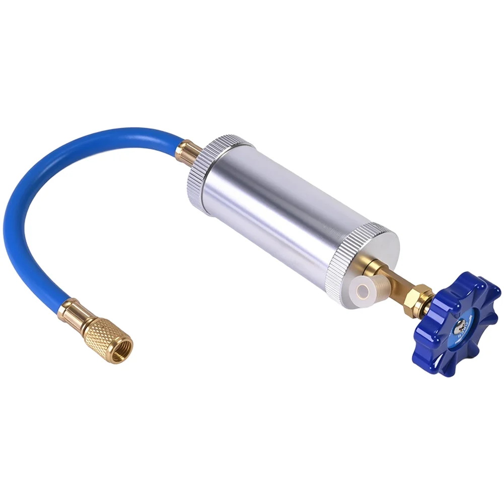 Aluminum Alloy Refill Container Car AC Cooling Agent Charging Kit Freezing Oil Filler Tool For Air Conditioning Systems