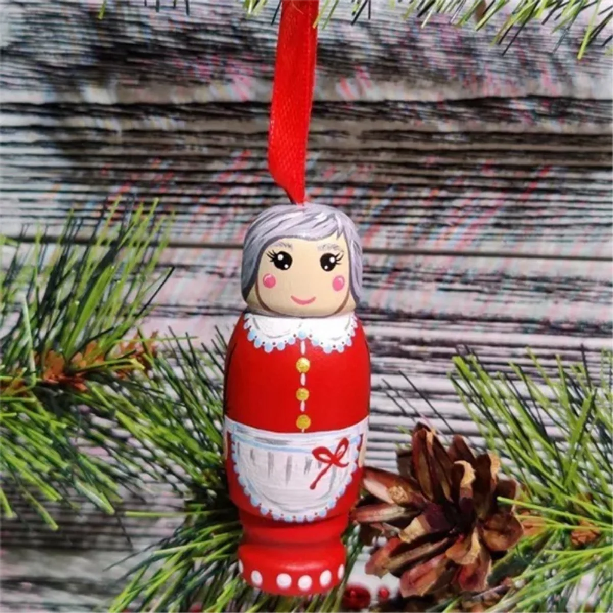 New Funny Santa Claus Pendant, Christmas Ornaments, Christmas Tree Decorations, Funny Wooden Standing Santa Claus B