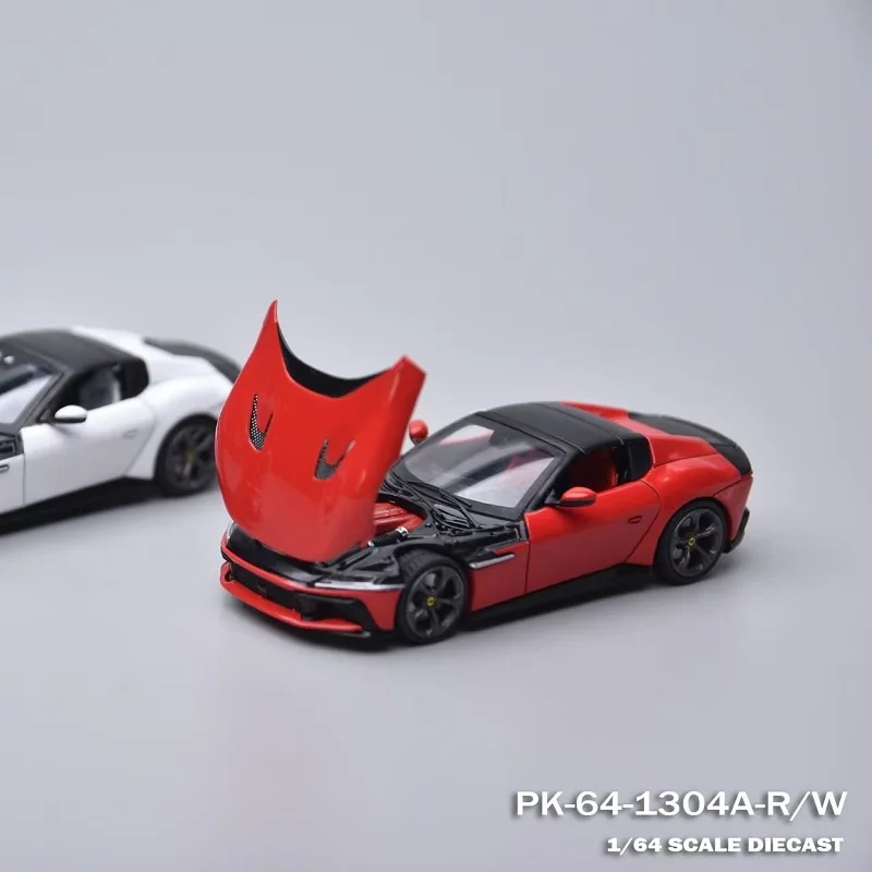 Phantom Knight PK 1:64 12 Cilindri Spider Aperta Rosso Corsa / Bianco Avus Limited999 Diecast Model Car