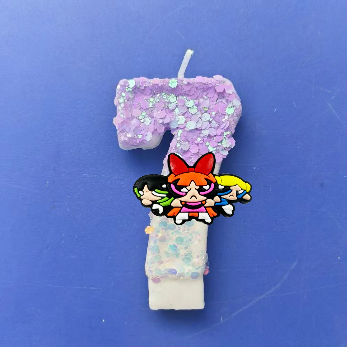 Paraffin Candle Wax - フェイティアン・ガール・ポリス デジタル電子キャンドル No. 0-9 子供用誕生日ケーキデコレーション用品、漫画アニメーションパーティー用品