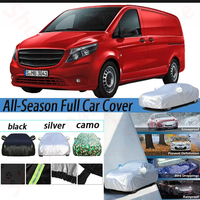 

Waterproof Car Covers Outdoor Sun Anti-UV Rain Snow Dust Resistant Cover For Mercedes Benz W638 W639 V-Class Vito Viano Valente