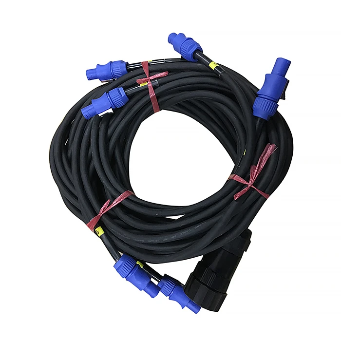 19pin power cable with powercon blue plugs