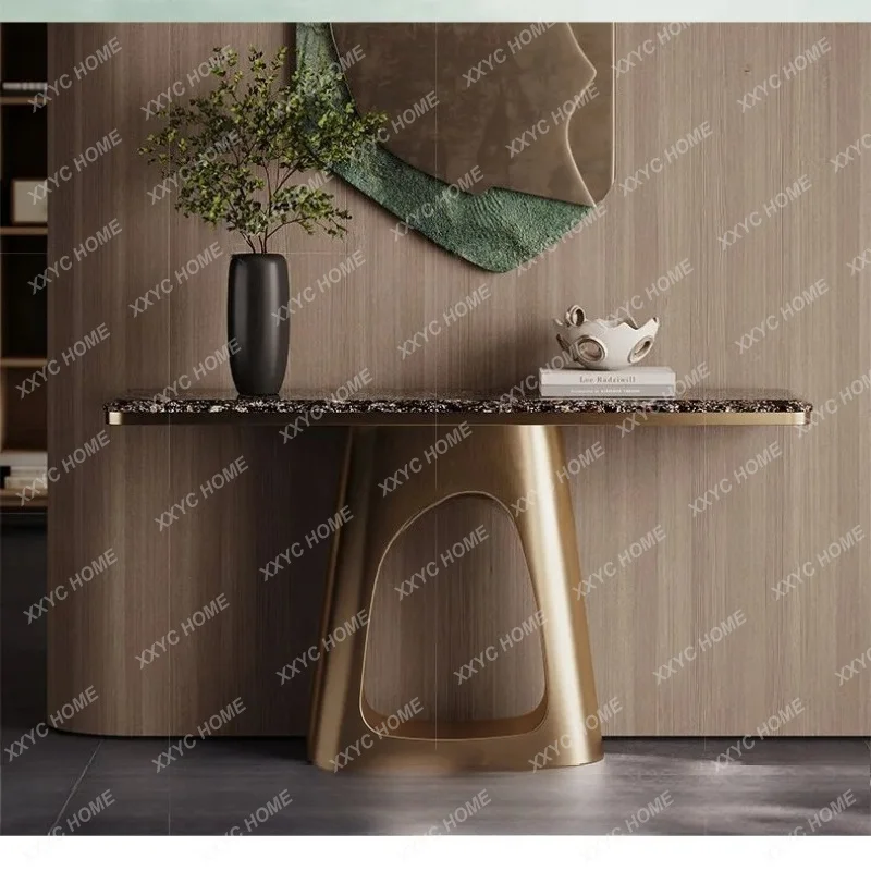 

XX Entryway counter: New light luxury natural luxury stone flat flat hotel entrance wall counter