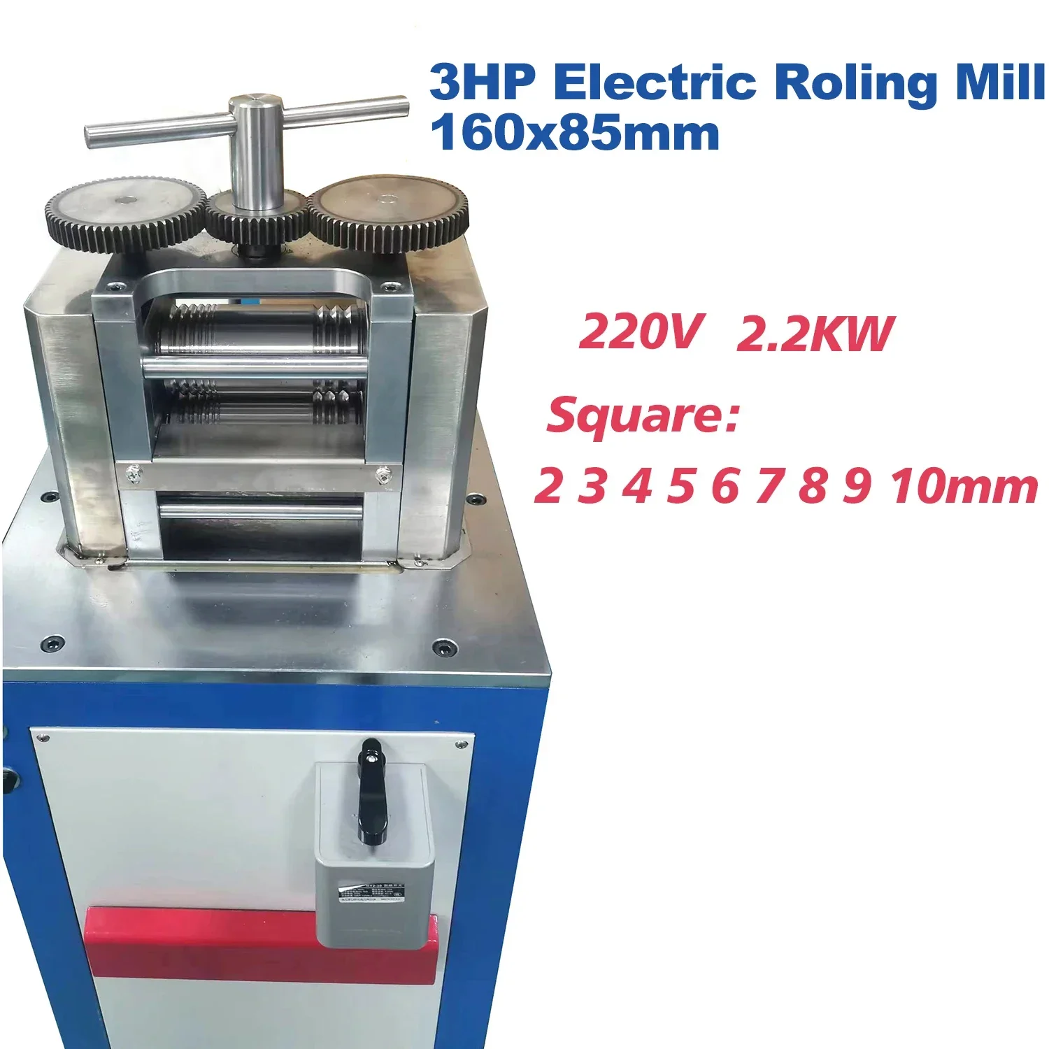 3HP 160x85mm Jewelry Tools Automatic High Precision Metal Rolling Mill 3HP Gold Rolling Machine for Jewelry Sheets