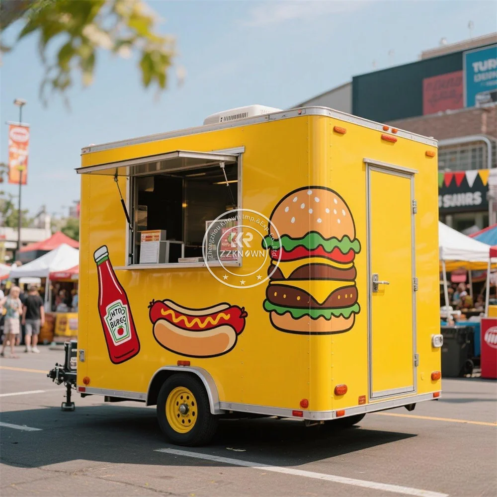 

Custom Street Food Trailer Concession Catering Trailer Coffee Ice Cream Cart Custom Mobile Food Truck Trailer With Full Kitchen