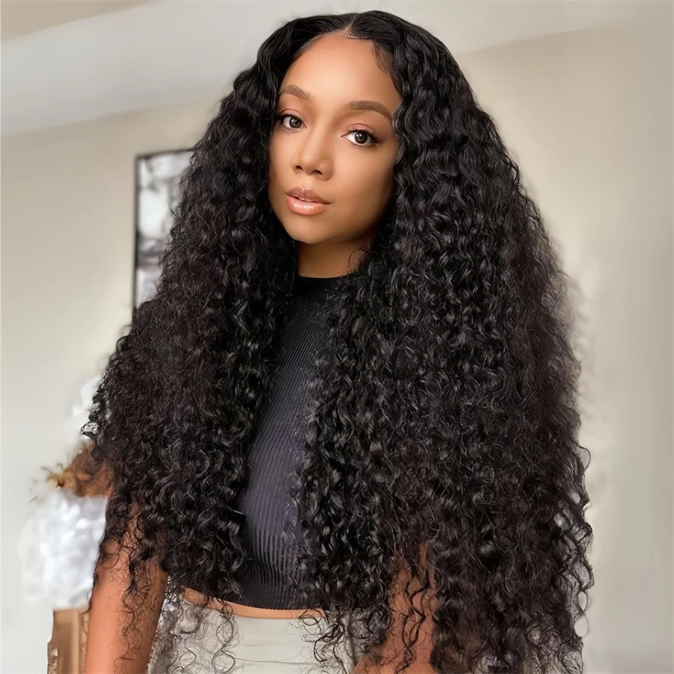 

5x5 Hd Transparent Lace Frontal Glueless Preplucked 30 Inch Curly Wigs Human Hair 4x4 Hd Lace Front Deep Wave Wig Ready to Wear