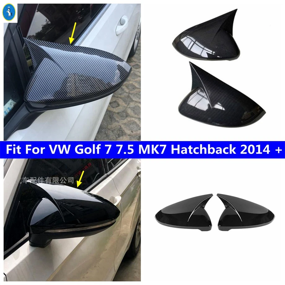 

Car Ox Horn Blade Style Door Rearview Mirror Decor Cover Trim Accessories For VW Volkswagen Golf 7 7.5 MK7 Hatchback 2014 - 2019