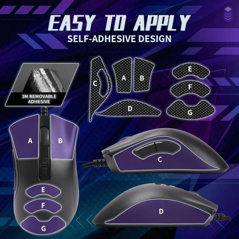 شريط قبضة مسامي ماص للعرق لجهاز Razer DeathAdder V2 Pro - متين مضاد للانزلاق، يجب أن يكون لدى الألعاب