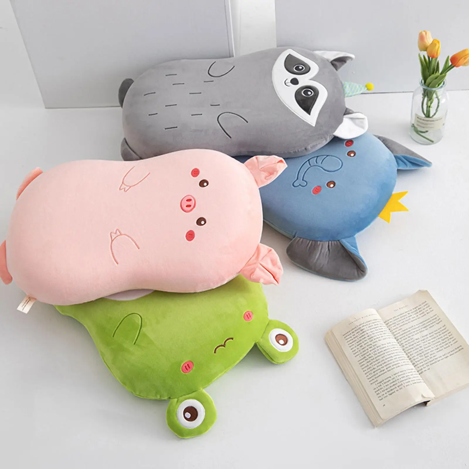 Cute Animal Pillow for Child Breathable Practical Bedroom Memory Foam Pillow