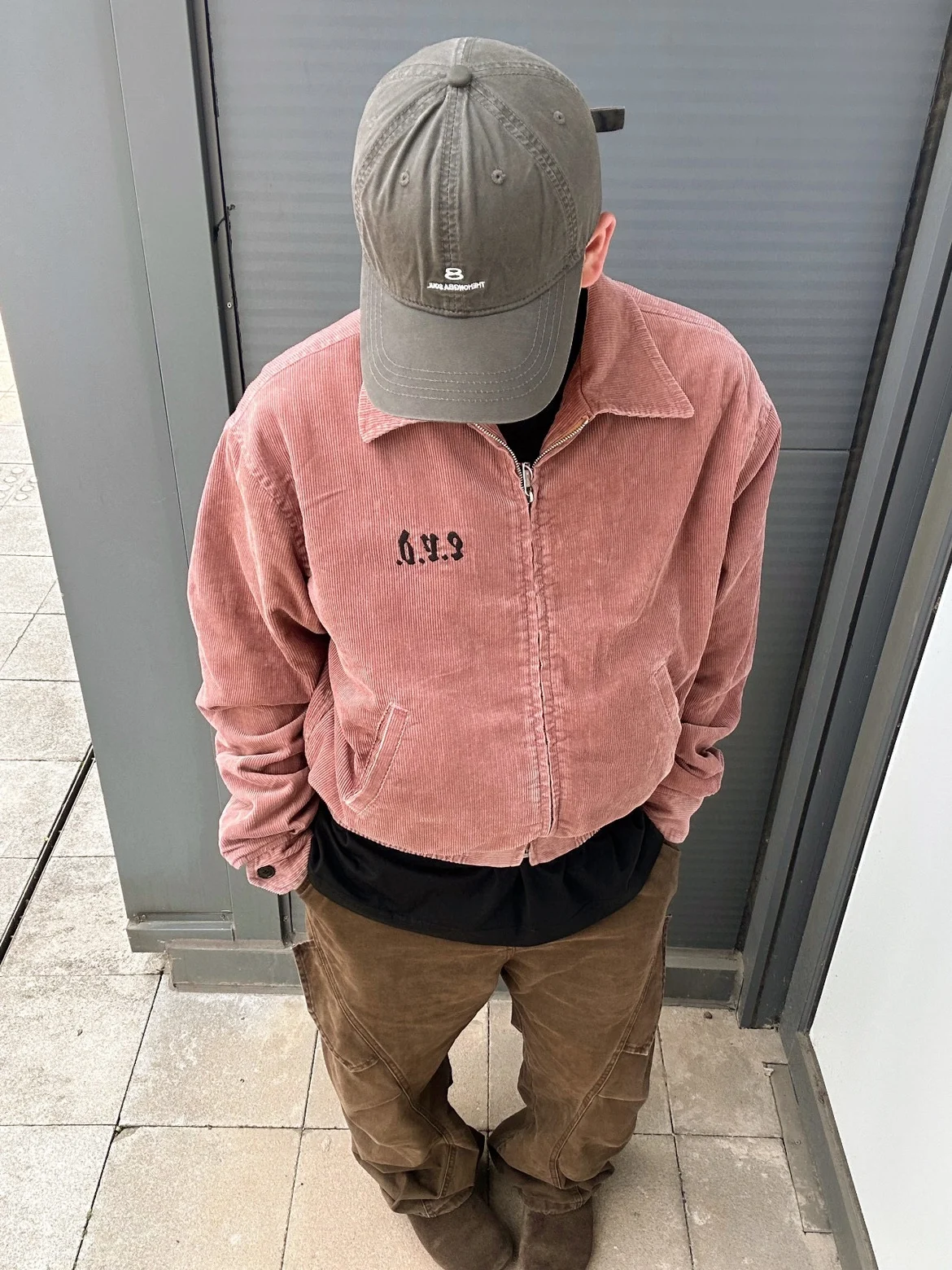 

Corduroy Jaet with Cotton ort Sle Autumn Winter ex Faionable Youth Casual Loose Fit Windproof Zipper Closure