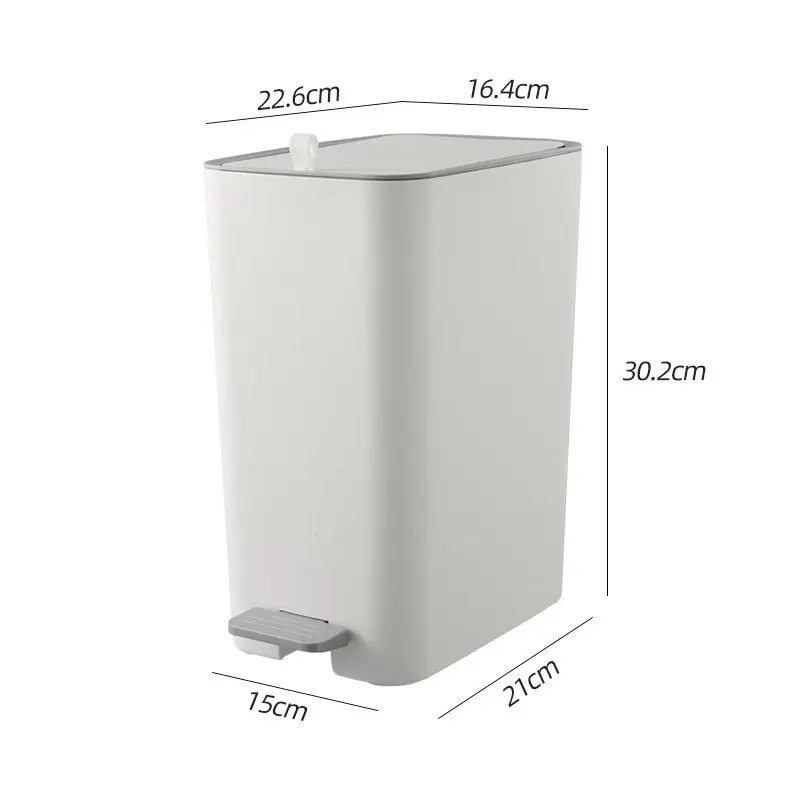 Simple trash can household high-value living room bedroom large foot step, portable cover new model
