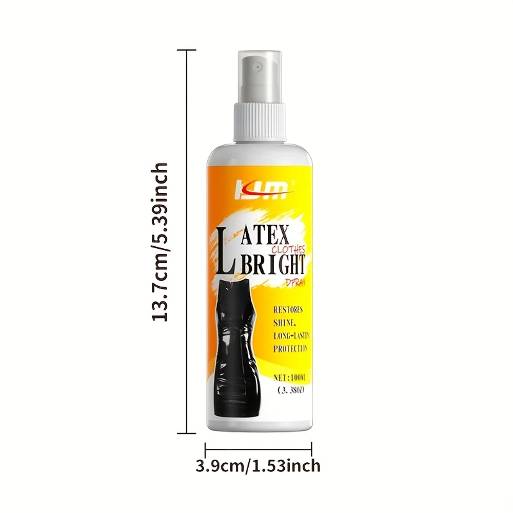 100Ml Professional Latex Clothing Shine Spray - Instantly Brightens And Restores The Luster of Latex Garments. Suitable for Full