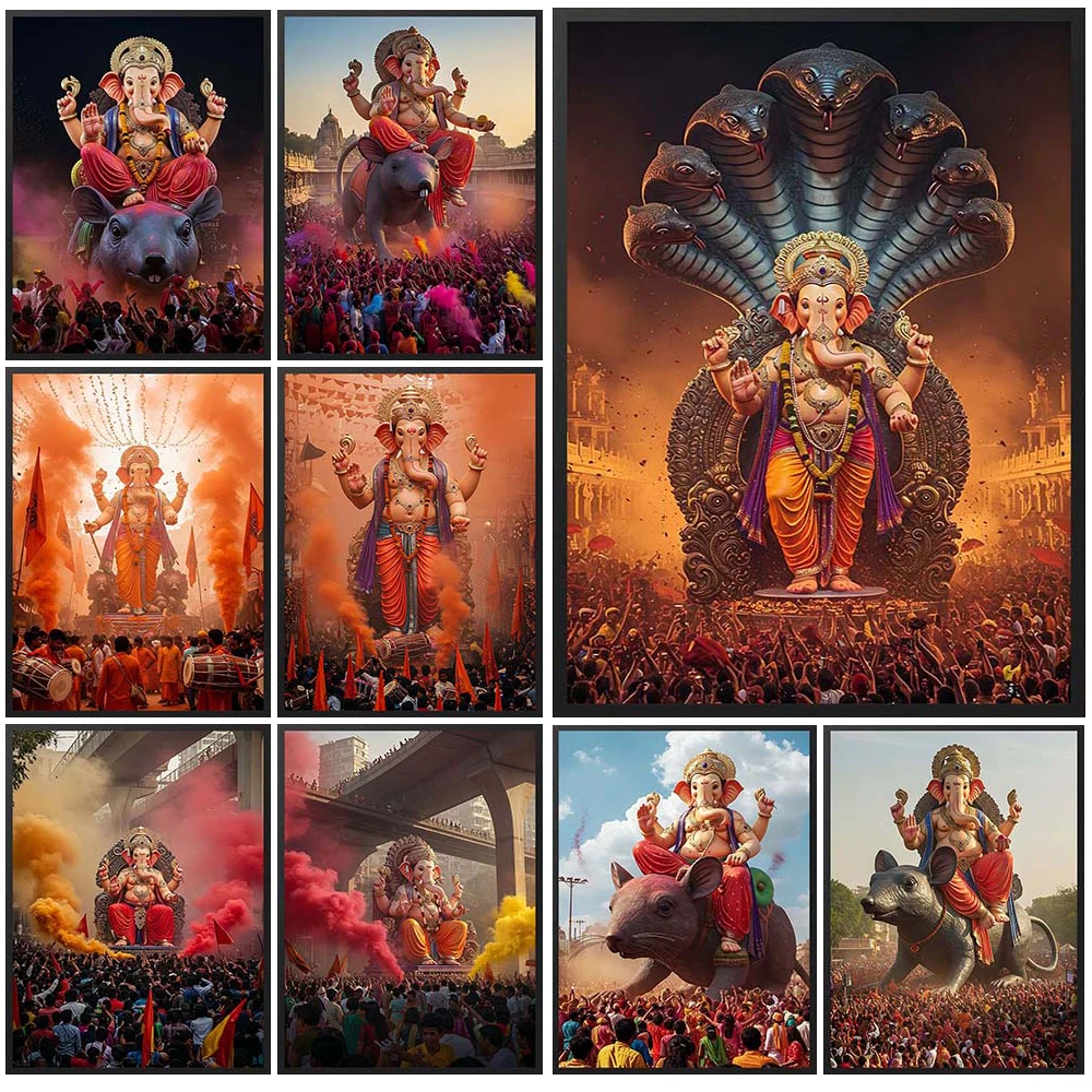 Affiche de Religion du fils de Shiva, hinduisme, images murales pour église, décoration de maison, peinture sur toile d'art mural, affiches sans cadre
