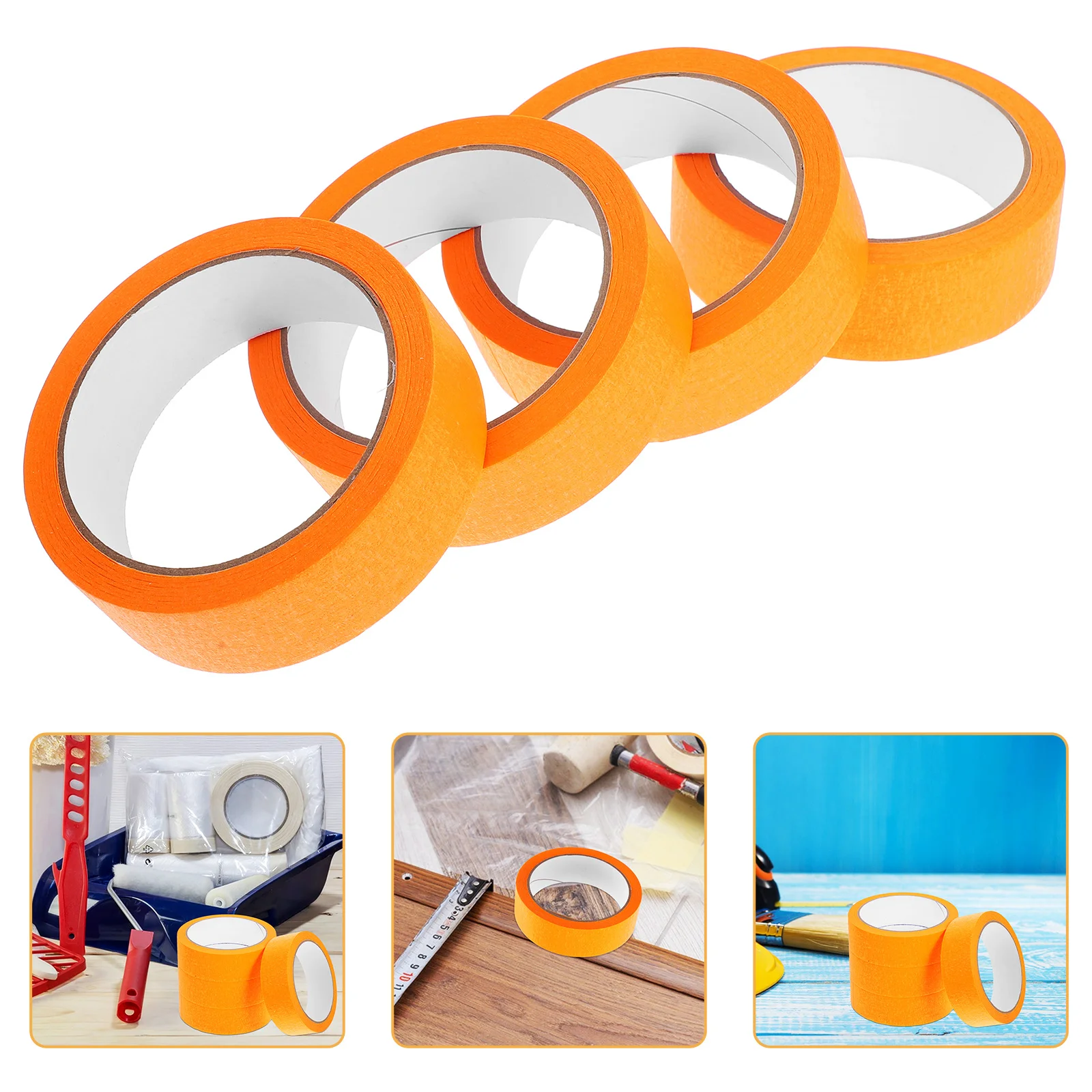 

4 Rolls Double Sided 'S Edge Protection For Painting Decoration Trim Masking Residue Free Thick Art For