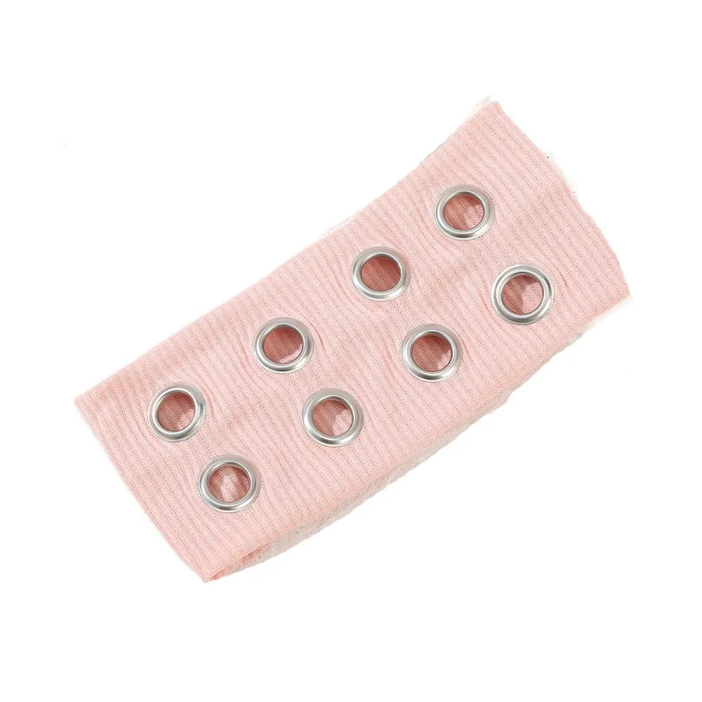 

Metal Eyelets Rock Head Band Wide Elastic Rock Style Punk Headwrap Stretchy Hollowed Design Hollowed Out Eyelets Headband