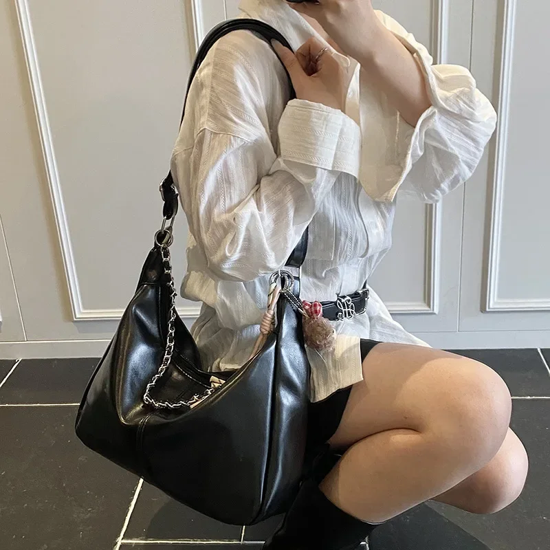 

Минималистичная большая сумка, Новое поступление 2025 года — универсальная повседневная сумка на плечо для женщин, для работы и путешествий, кошелек под мышками"