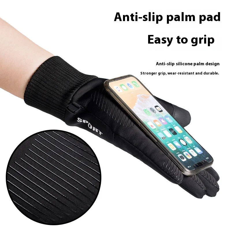 Зимние водонепроницаемые мужские перчатки с сенсорным экраном, ветрозащитные спортивные перчатки для рыбалки, вождения мотоцикла, лыж, нескользящие теплые велосипедные женские перчатки