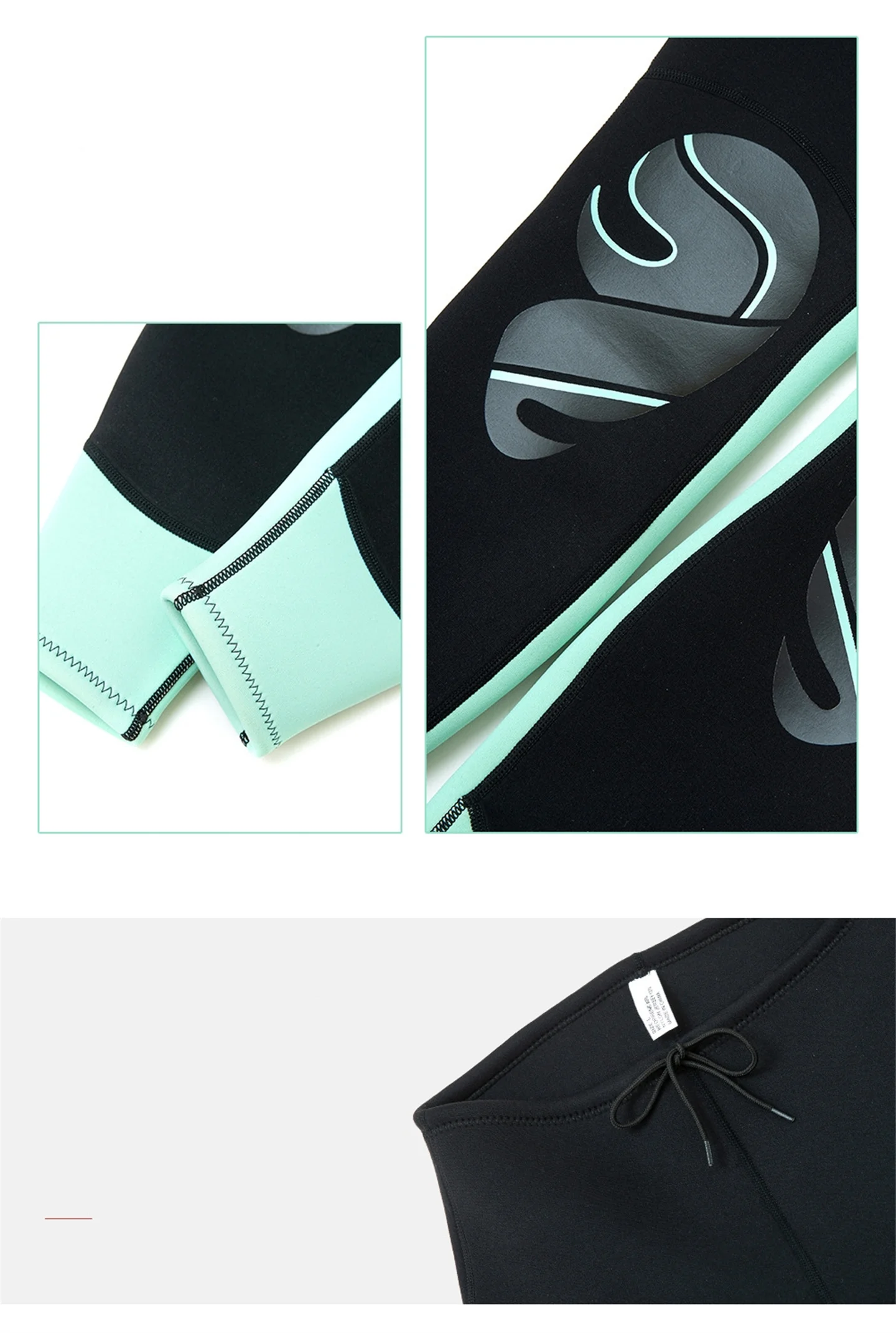 3 mm Neopren-Schlankheits-Neoprenanzug für Damen, Tauchoberteil und Hose, separates 2-teiliges Set, Schnorcheln, Surfen, Winter-Thermo-Badeanzug – Detail 11
