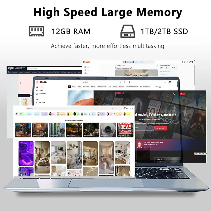 Ноутбук 2026 14.1 дюймов, Intel Core i7 8650U, Atom A3950, портативный, Windows 11, 4K HD, 12 ГБ ОЗУ, 1 ТБ/2 ТБ SSD, для офиса