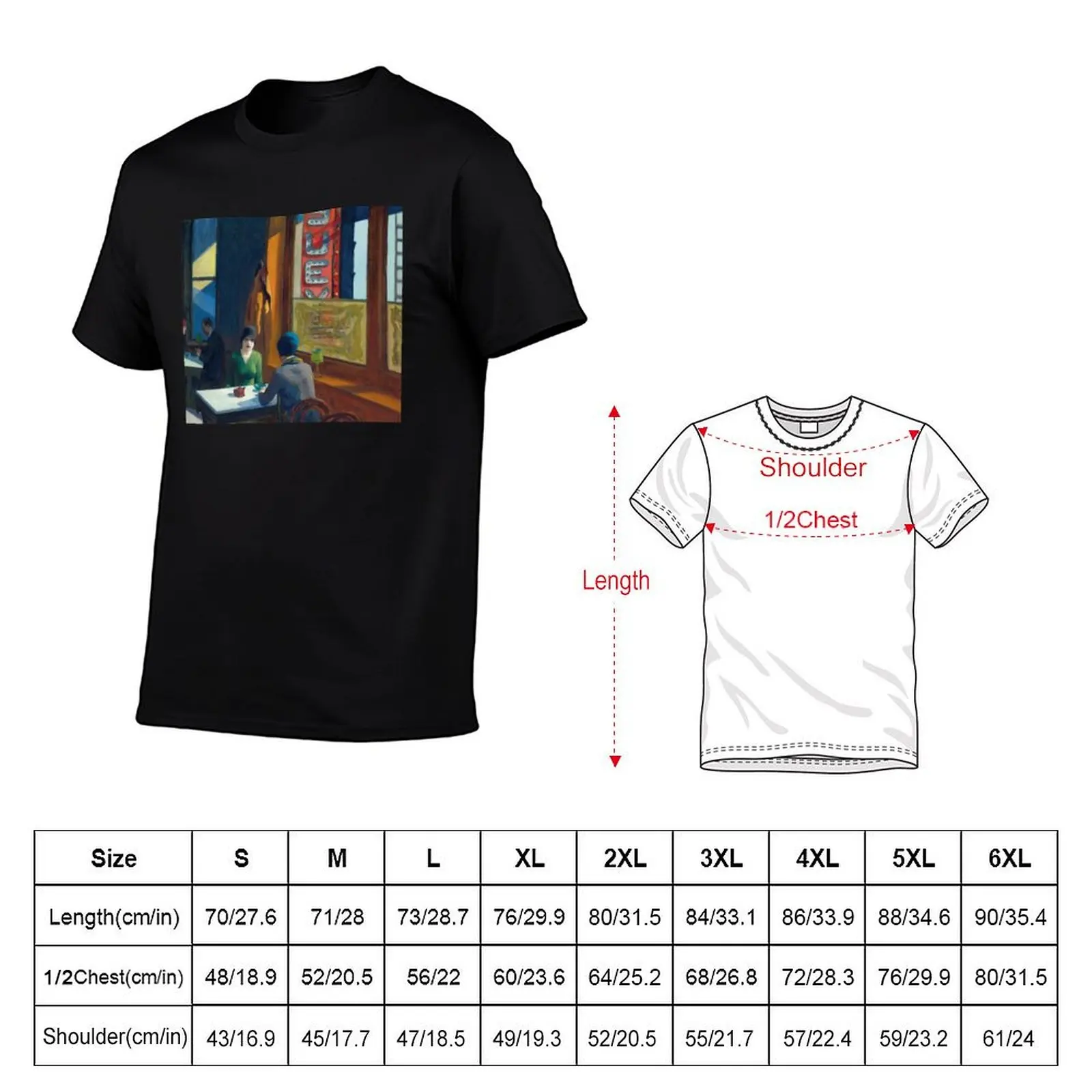 Edward Hopper - Chop Suey T-Shirt Casual Breathable Short Sleeve Top