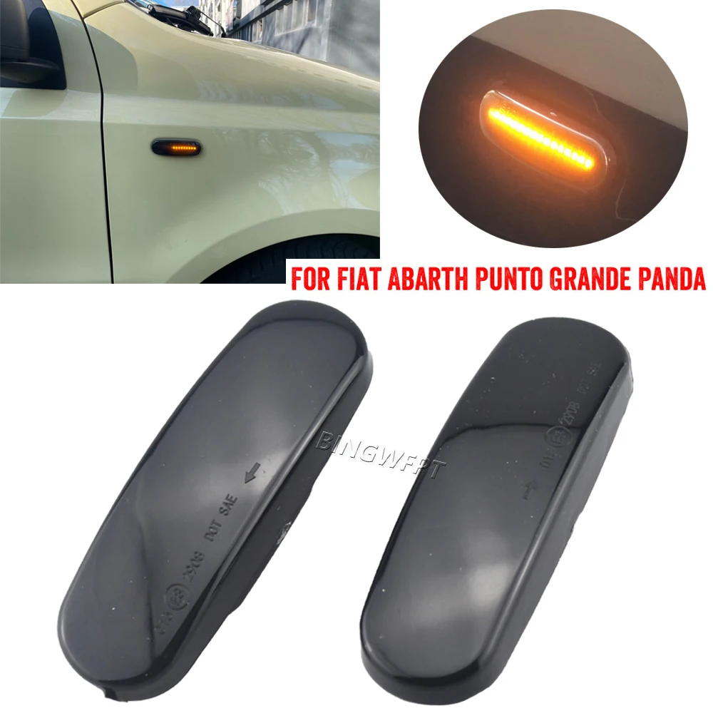 1 par para fiat panda punto evo stilo qubo para peugeot citroen lancia musa 350 dinâmico led luz marcador lateral lâmpada de sinal volta
