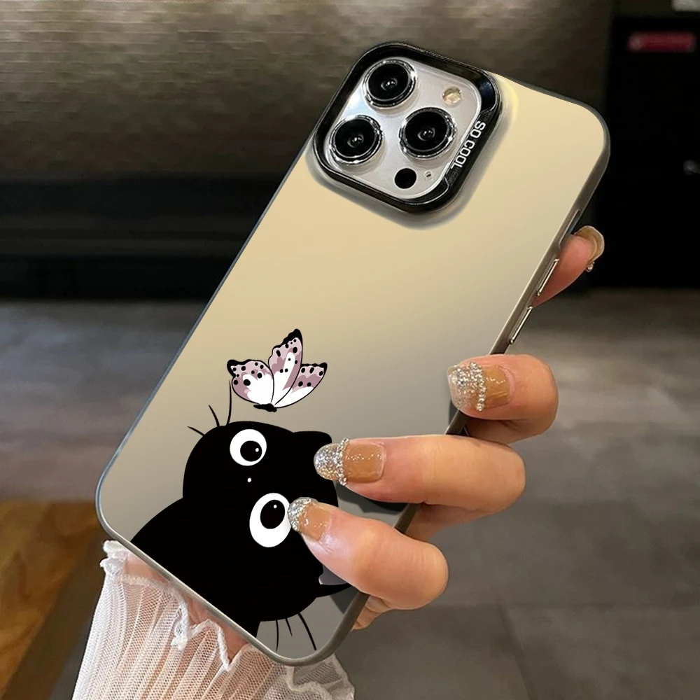 Case For Vivo V30 Lite V30E V30 V29 V27 Pro V40 V30 SE Cute Cat Cover For Vivo V29E V27E V25 V25E X80 Lite IMD Plating