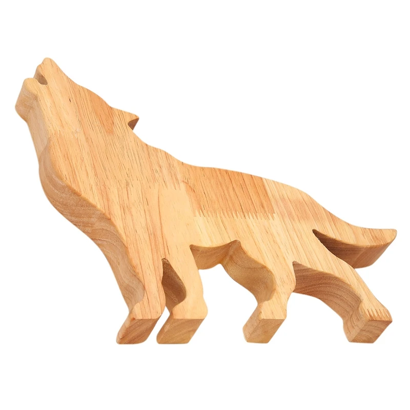 창의적인 만화 소나무 늑대 돼지 저금통, 투명 장식 공예품, 선물 장식, 33x13cm